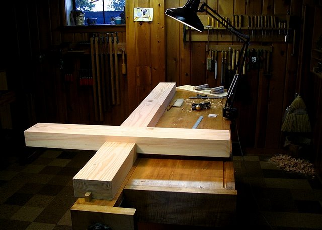 Cross on Bench